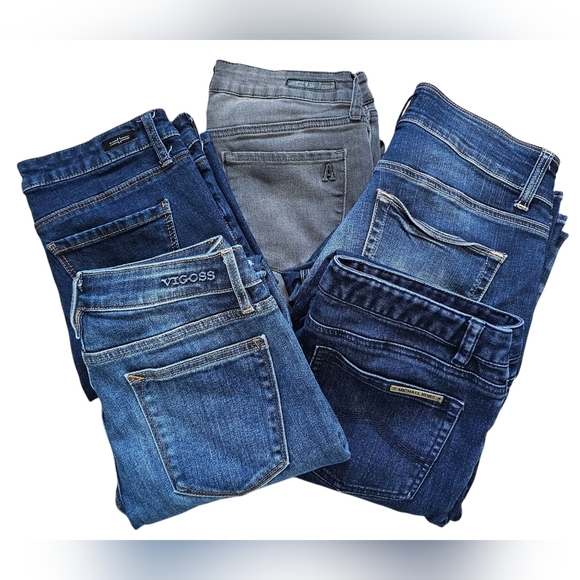 Denim - Women's Jeans 5 Piece Bundle Set, Sizes 26 and 27. Retails Over $475